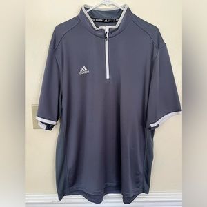 Adidas short sleeve Climalite quarter zip lightweight cage style jacket XL